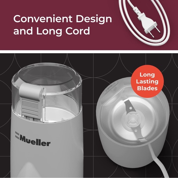 ☕️Mueller HyperGrind Precision Electric Spice/Coffee Grinder Mill☕️ ~Grey NWT - Picture 6 of 14